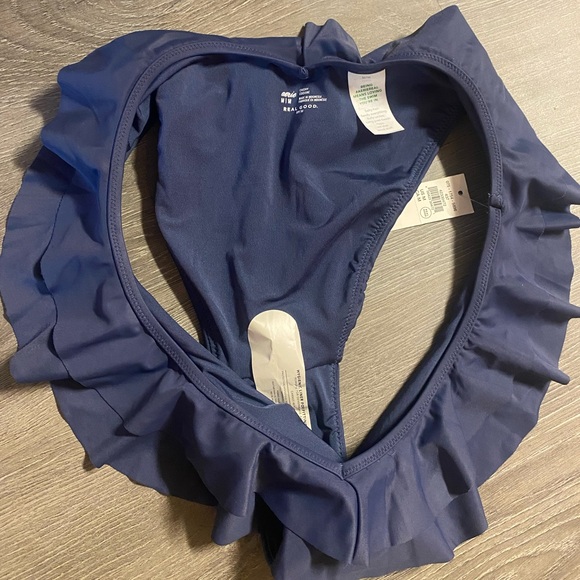 New Aerie Navy Ruffle Bikini Bottom - Picture 4 of 4